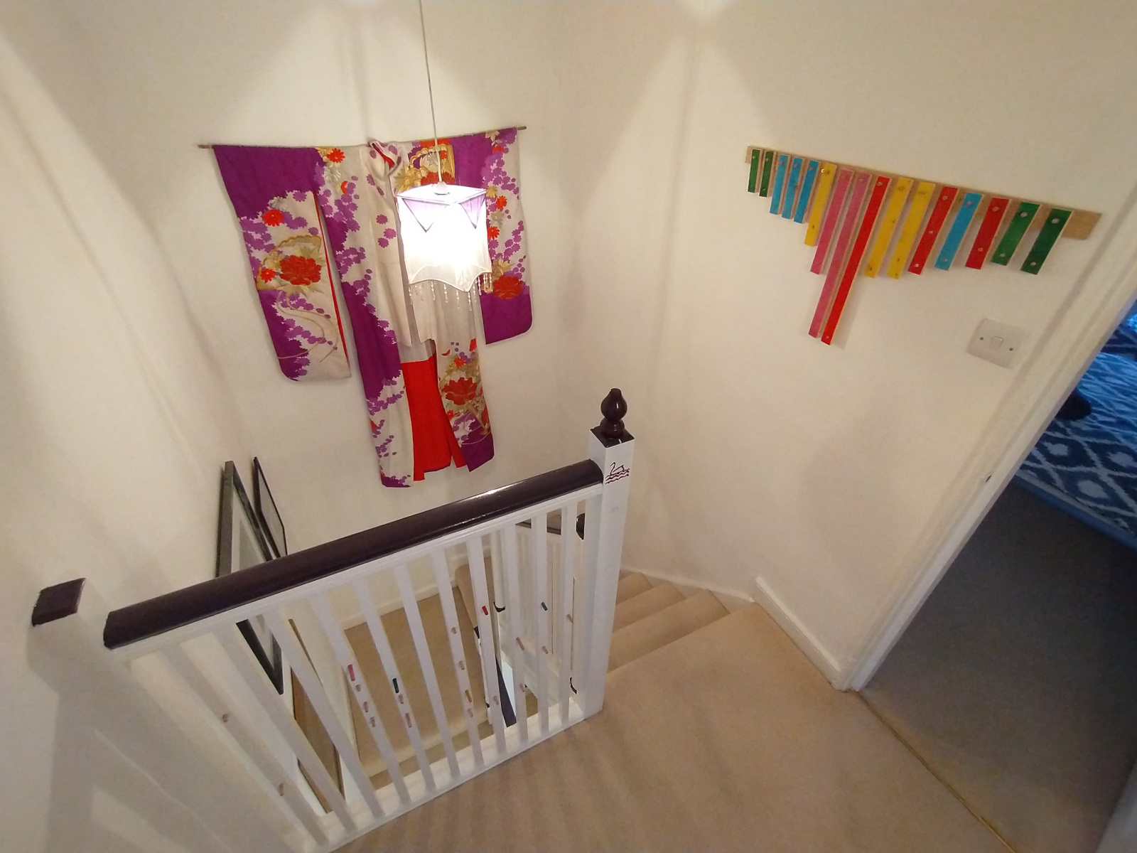 Fancy a sneak peek at the story? Look through the house pictures and perhaps you'll get a taste of the mystery in the kitchen… Stairway and landing with puzzles